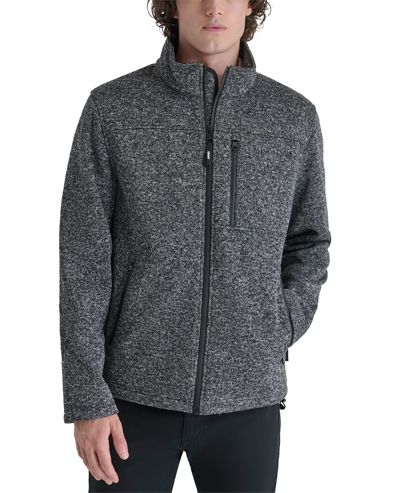 Dkny Men's Sweater-Knit Fleece Jacket
