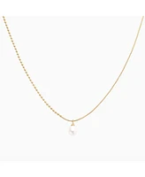 Bearfruit Jewelry Sterling Silver 18k Gold Plated Maggie Pearl Pendant Necklace