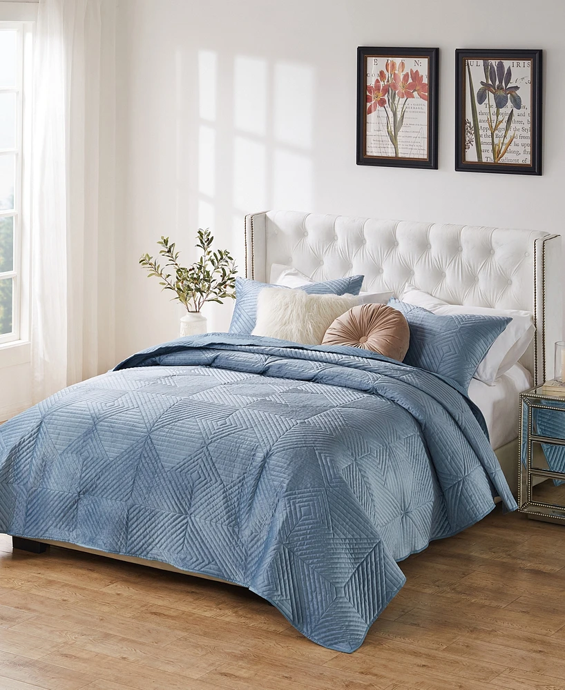 Greenland Home Fashions Riviera Velvet 2-Pc. Quilt Set, Twin/Twin Xl