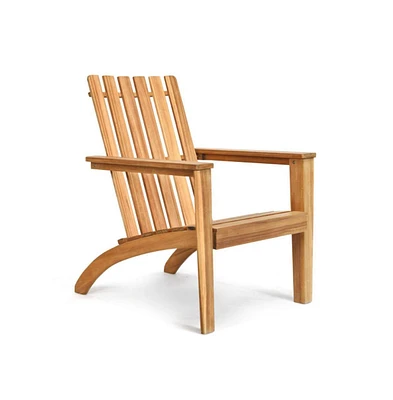 Outdoor Patio Acacia Wood Adirondack Lounge Armchair
