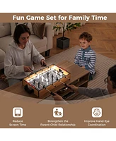 Game Room Size Football Table with Non-slip Handle 2 Footballs Realistic Players