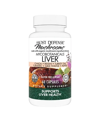 Host Defense MycoBotanicals Liver Capsules - Liver Health Supplement with Milk Thistle & Turmeric Root