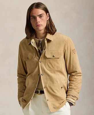 Polo Ralph Lauren Men's Reversible Suede-Taffeta Shirt Jacket