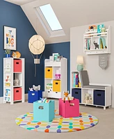 RiverRidge Home Book Nook Collection Kids Wall Shelf with Cubbies and Bookrack