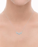 Diamond Triple Halo 18" Statement Necklace (1/2 ct. t.w.) in 14k White Gold