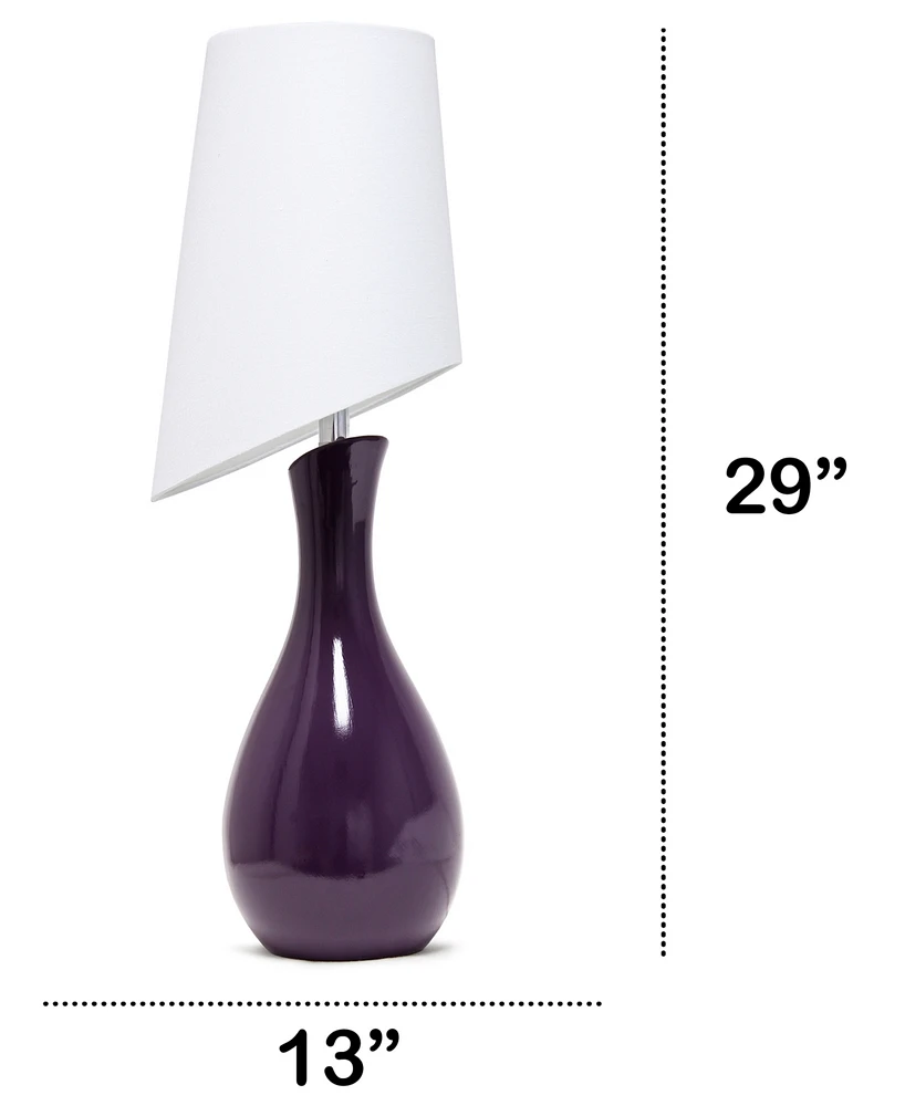 Lalia Home 29" Eggplant Contemporary Table Lamp