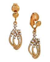 2028 Crystal Vintage Drop Clip Earrings