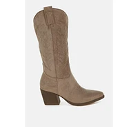 Rancher Microfiber Long Cowboy Boots