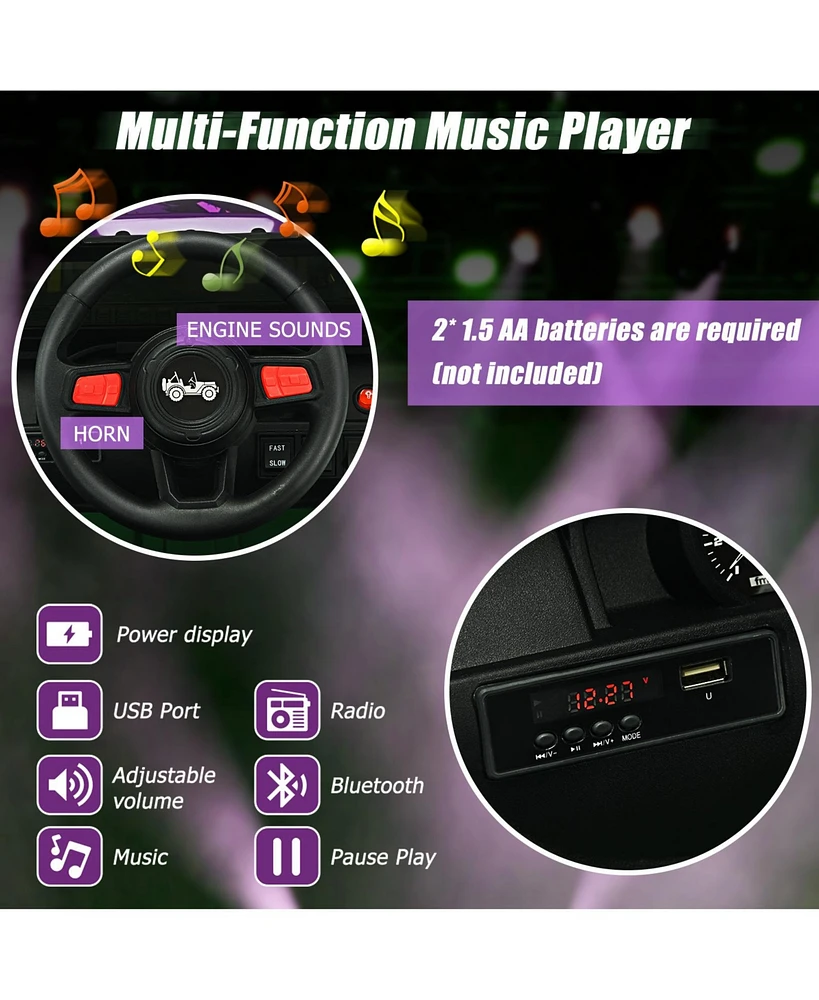 12V Kids Ride-On Jeep Car – 2.4G Remote