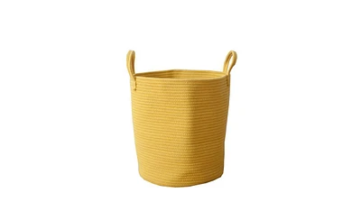 Large Decorative Cotton Rope Basket – Soft Woven Storage Bin for Nursery, Bedroom, or Laundry Room