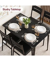 Dining Table for 4, Small Table and Chairs Set of 5, Dinette Set for 4