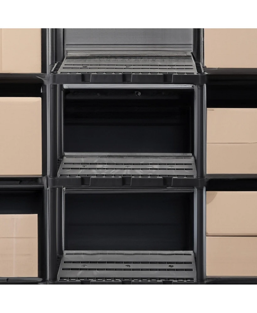 Gracious Living 4 Shelf Knect-a-Shelf Fixed Height Ventilated Light Duty Storage