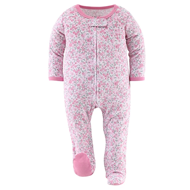 Newborn Clothes Infant Zip Up Onesies Newborn Footed Pajamas