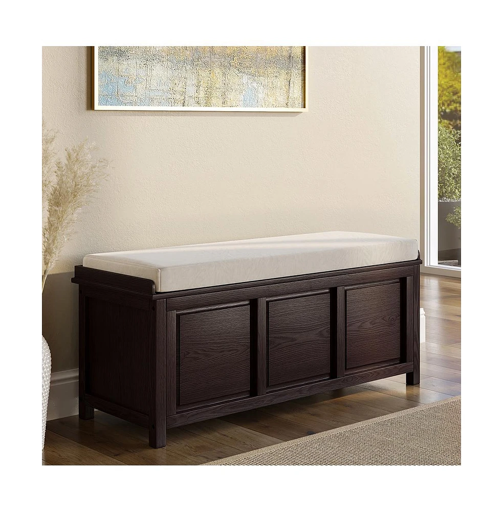 John Louis Home Solid Wood Open Top Storage Bench