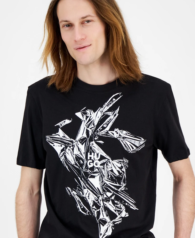 Hugo by Boss Men's Diakromio Short Sleeve Crewneck Logo Graphic T-Shirt