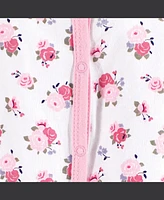 Luvable Friends Baby Girls Soft Cotton One-Piece for Preemie Babys