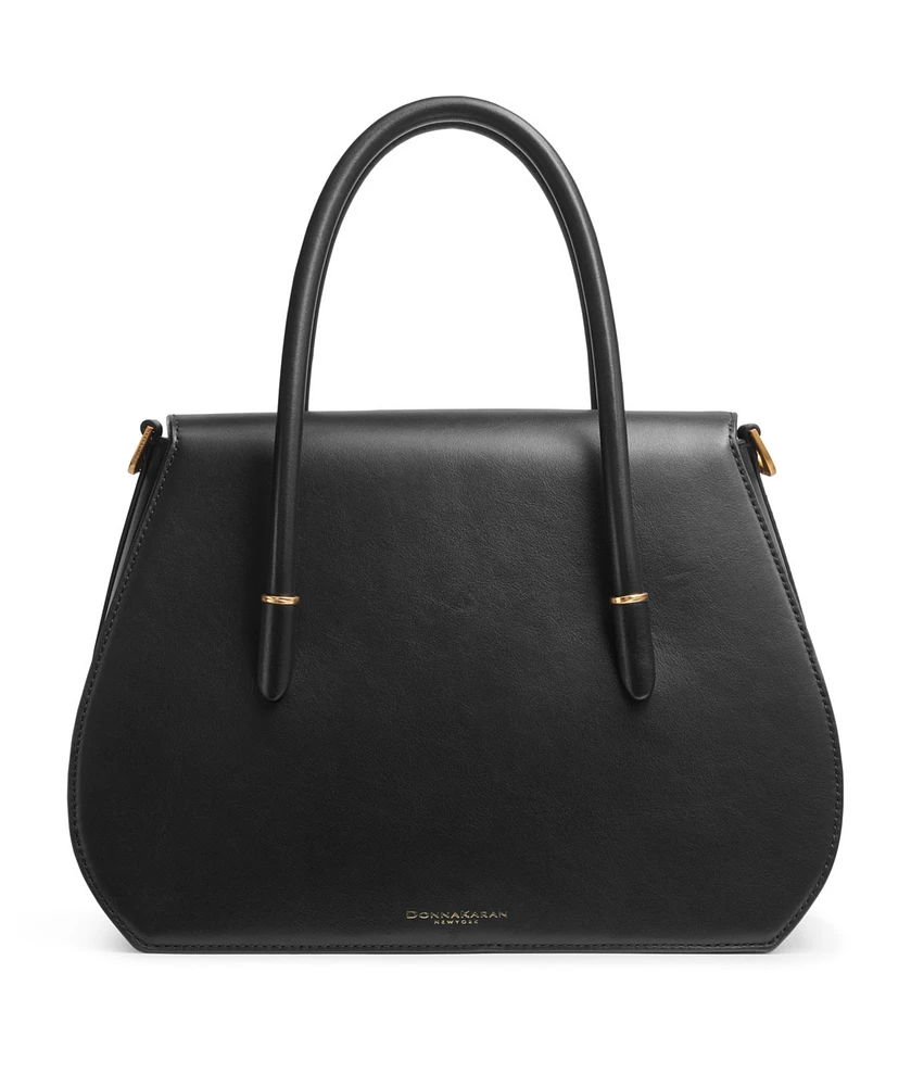Donna Karan New York Bellerose Double Top Handle Leather Satchel