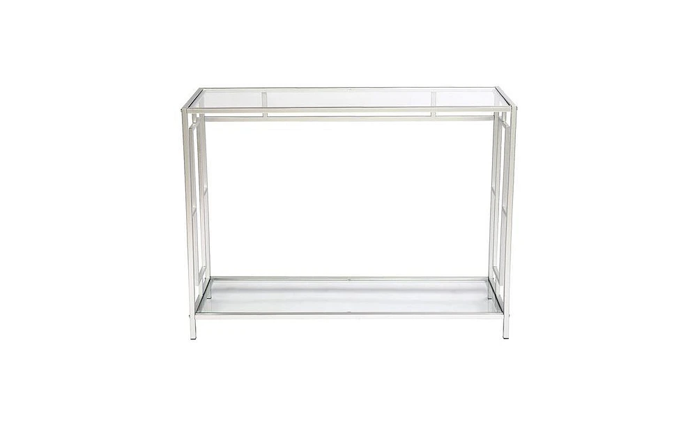 Slickblue Toughened Glass Panel Console Table