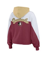Wear by Erin Andrews Women's Garnet Florida State Seminoles Color-Block Full-Zip Hoodie