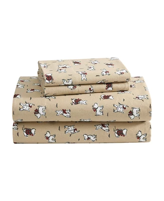 Laura Ashley Flannel 4 -Pc. Sheet Set