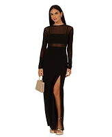 Adrianna Women's Mesh-Panelled Column Gown