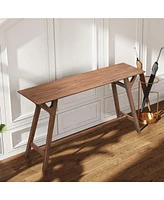 59.06 Inch Entryway Table for Living Room,Narrow Console Table with Solid Wood Legs, Modern Design Mdf Skinny Sofa Table Entrance Table for Hallway, E
