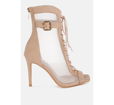 Cabernet Mesh & Microfiber Stiletto Boots