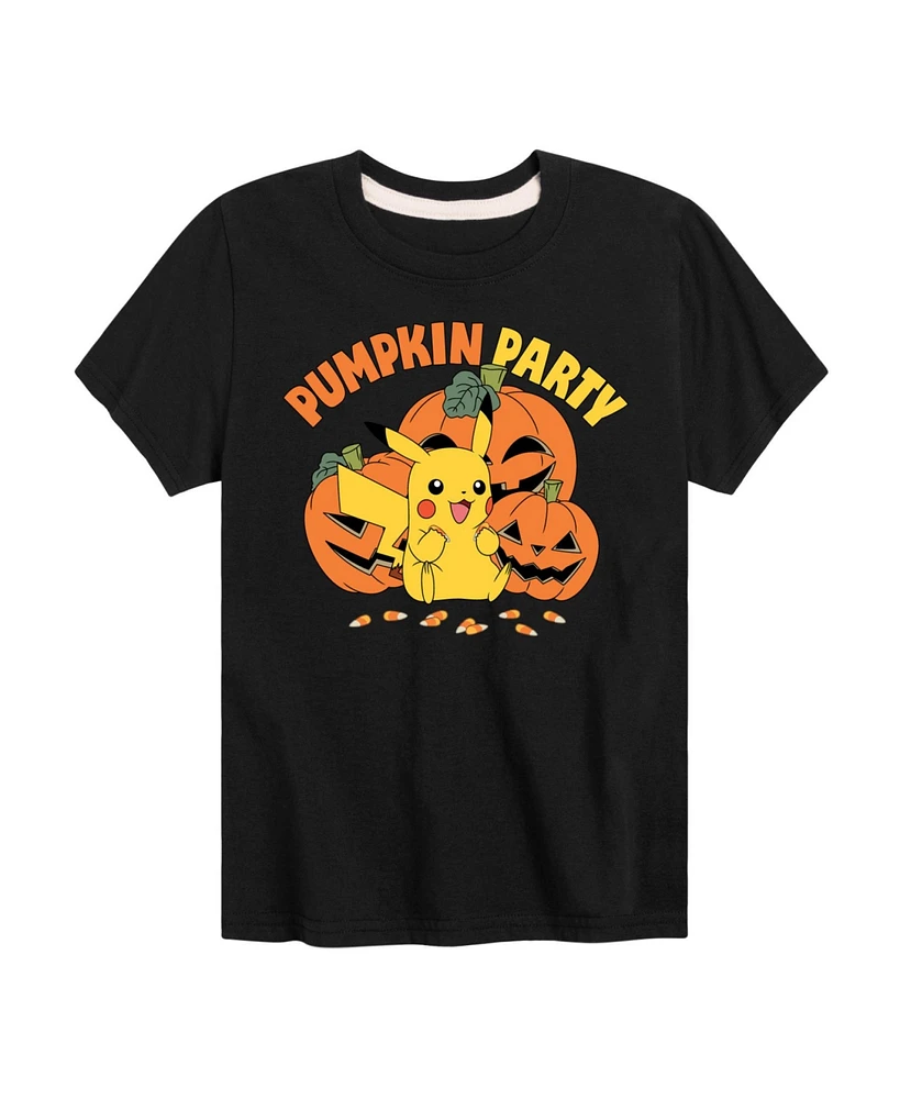 Pokemon Big Boys Pumpkin Party Graphic Tee