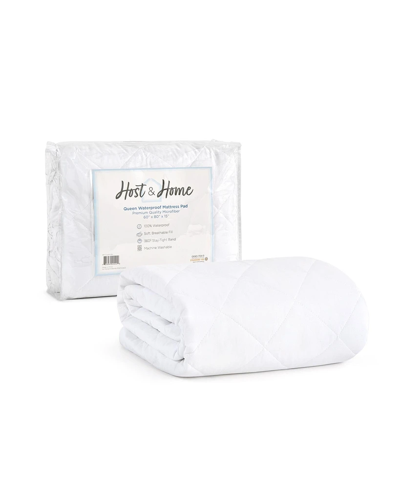Host & Home Classic Waterproof Mattress Pad, Deep Pockets