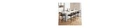 Bar Stools Set of 2, Kitchen Bar Stools with Footrest, 25.5 Inches Upholstered Bar Chairs with Back, 2 Counter Height Barstools for Counter Bar