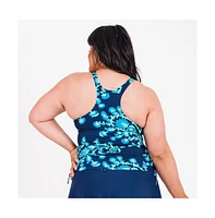 Calypsa Plus Maya Tankini Swim Top With Built Bra