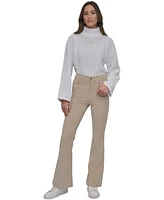 Dkny Jeans Women's Corduroy Cord High-Rise Flare Pants - J1U