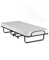 Gouun Rollaway Folding Bed with Memory Foam Mattress and Sturdy Metal Frame Made in Italy