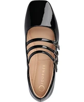 Journee Collection Women's Darlin Multi Strap Mary Jane Square Toe Flats