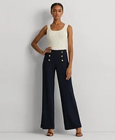 Lauren Ralph Lauren Stretch Jersey Wide-Leg Pants