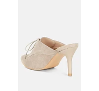 Miladi Suede Stiletto Mules