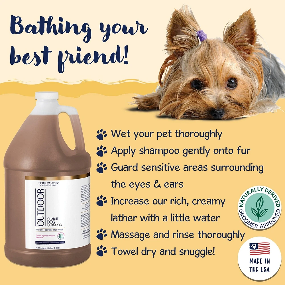 Bobbi Panter (Professional) Signature Outdoor Dog (Charlie Dog) Shampoo Clove Oil, Lavender Oil, Cedarwood Oil