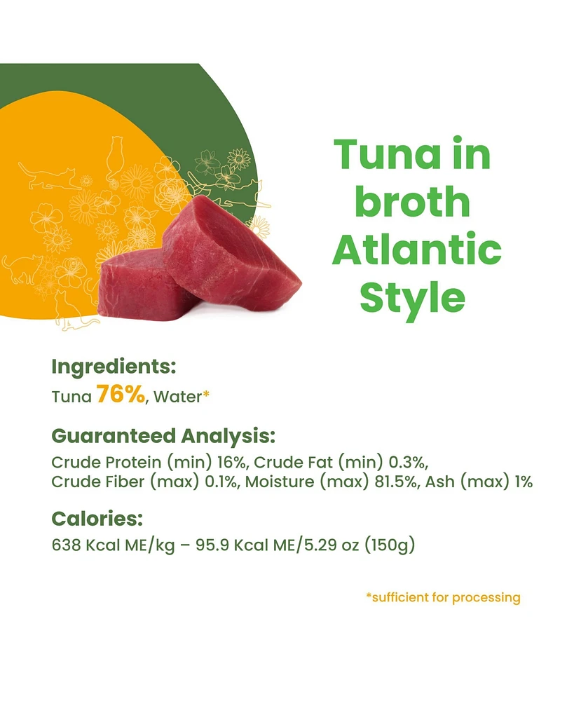 Almo Nature Hqs Natural Cat 24pk (5.3oz): Tuna In Broth Atlantic Style