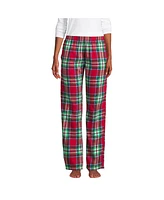 Lands' End Women's Print Flannel Pajama Pants