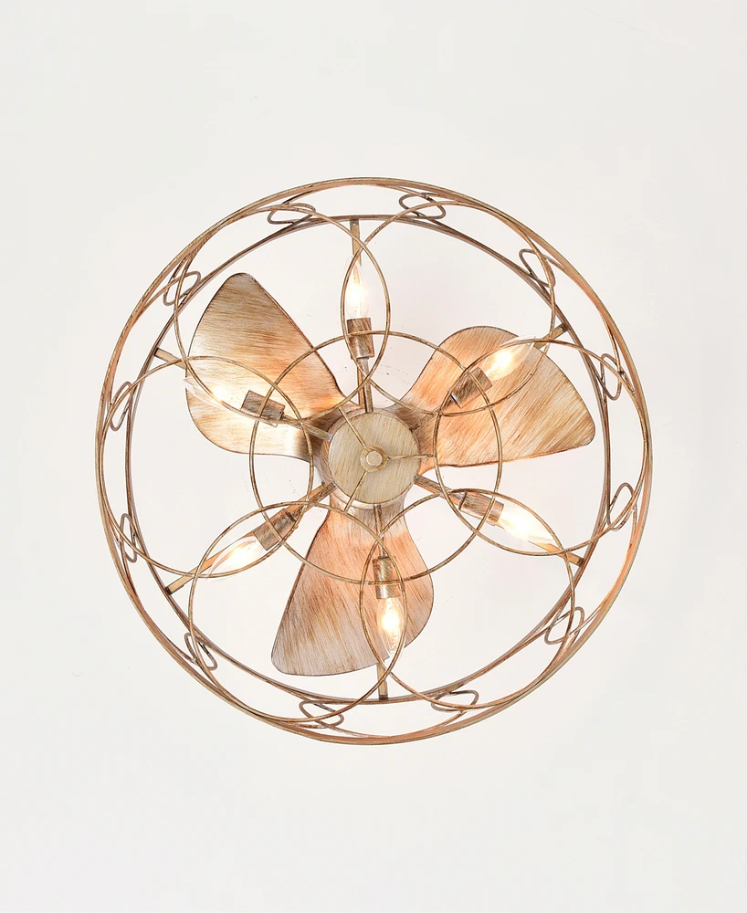 Home Accessories 25" Aglae 6-Light Indoor Ceiling Fan with Light Kit and Remote