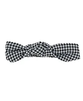 Baby Mode Baby Girls Houndstooth Ponte Bell Pant, Bodysuit and Headband, 3-Piece Set