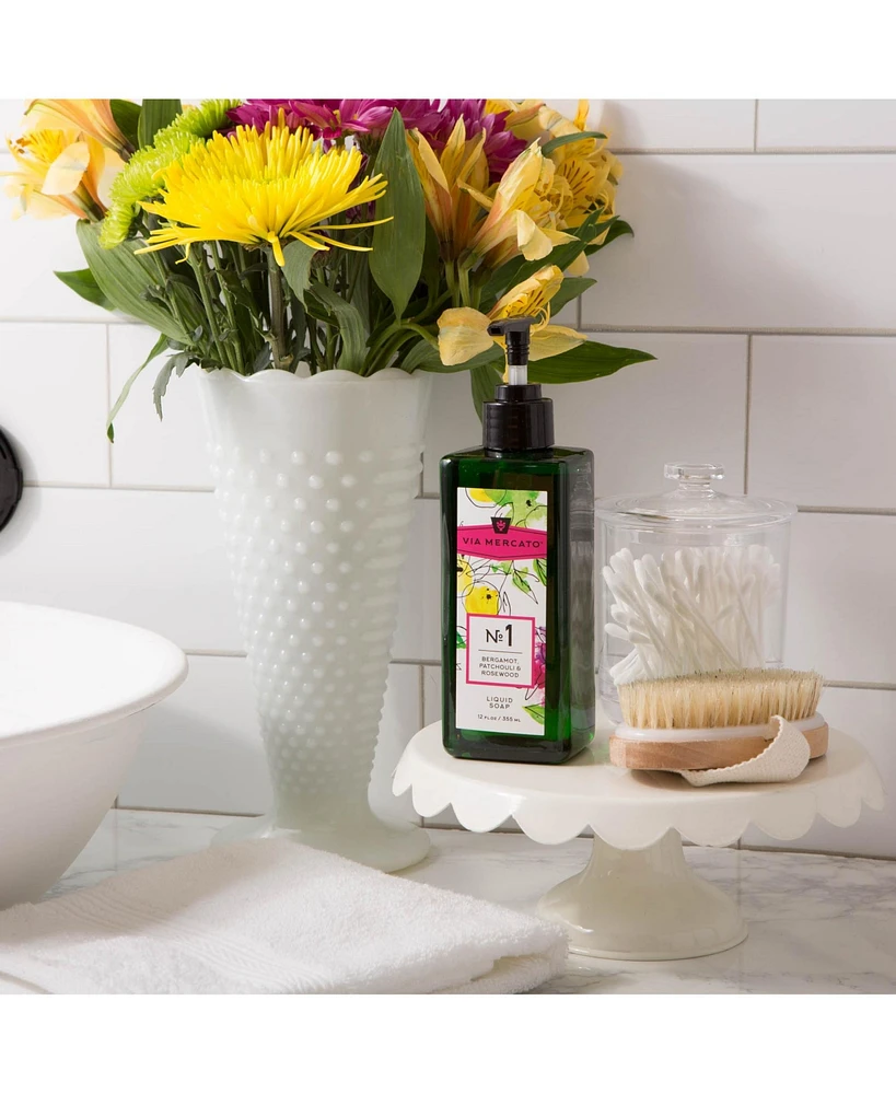 European Soaps Via Mercato Liquid Hand Soap, 12 Fl Oz, No. 6 - Fig, Orange Blossom & Cedarwood