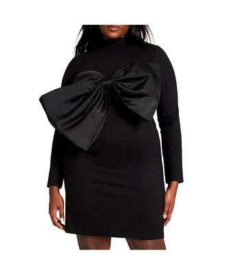 Eloquii Plus Size Bow Bodice Mini Dress