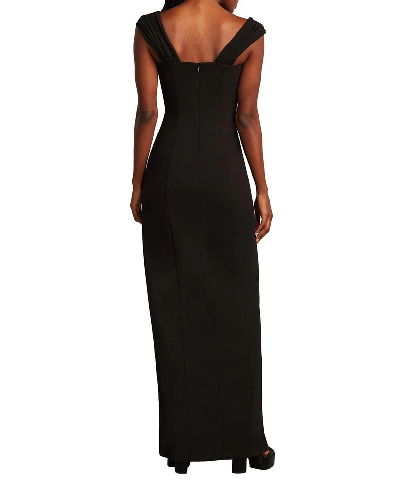 Tadashi Shoji Women's Keene Pearl Accent Gown