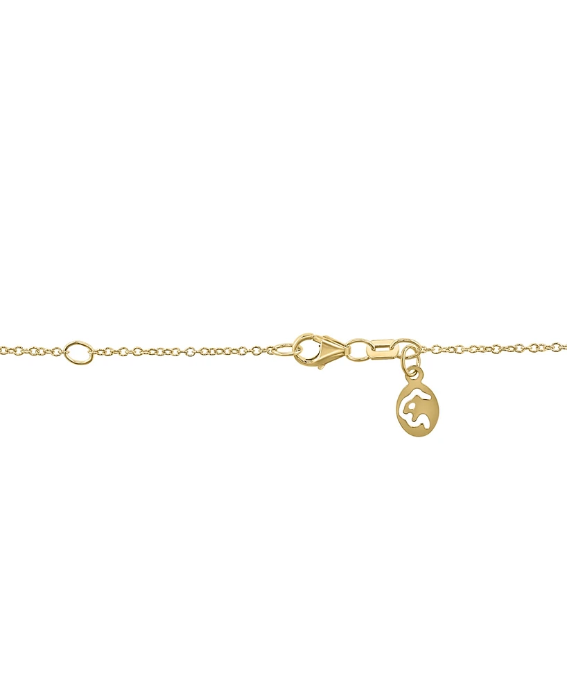 Effy Diamond Openwork Oval Pendant 18" Necklace (1/5 ct. t.w.) in 14k Gold