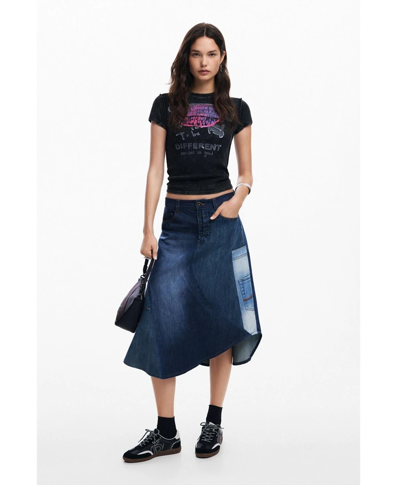 Desigual Women's Short-sleeve T-shirt with letters