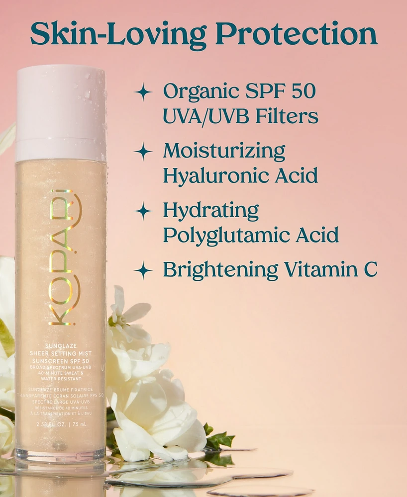 Kopari Beauty Sunglaze Sheer Setting Mist Sunscreen Spf 50