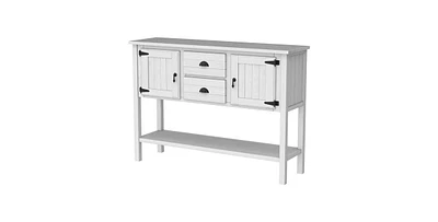 Rustic Farmhouse Console Table – Sofa Table with Drawers for Living Room or Entryway Storage and Decor