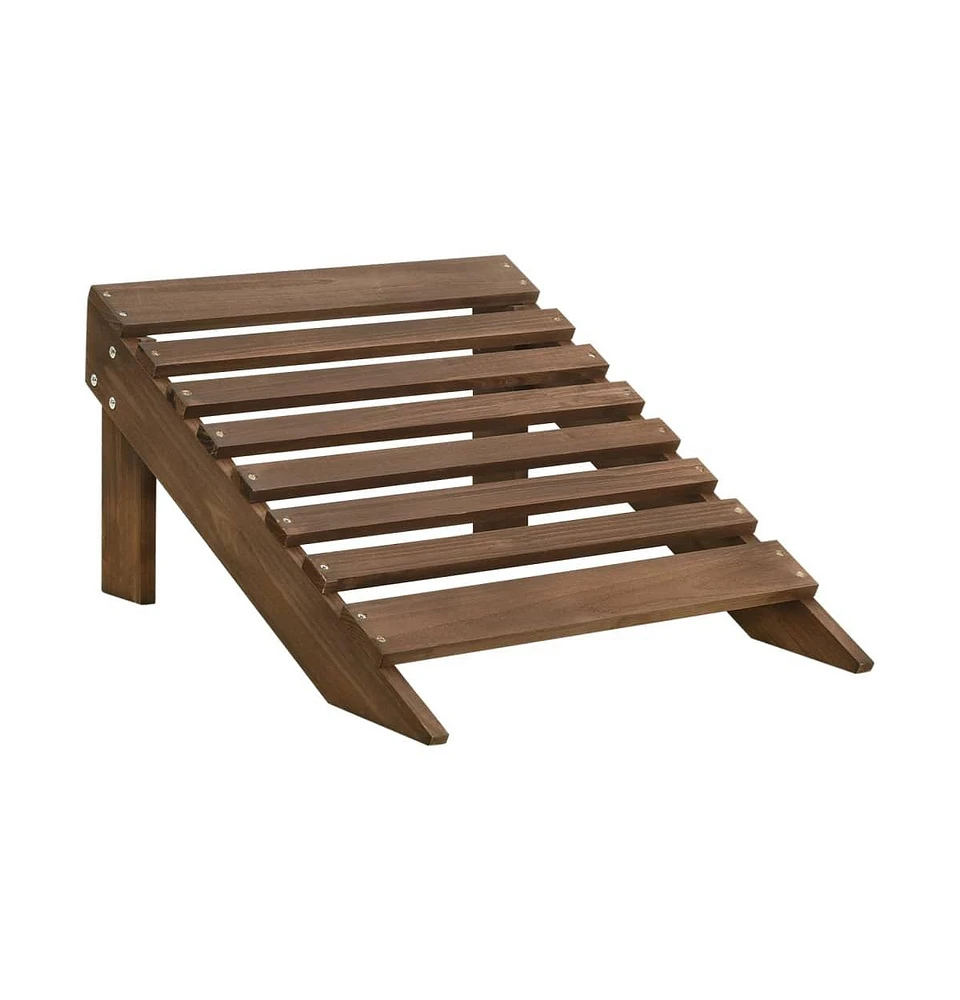 Patio Chair with Ottoman Wood Brown