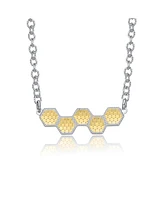 Two-Tone Honeycomb Harmony Bar Pendant